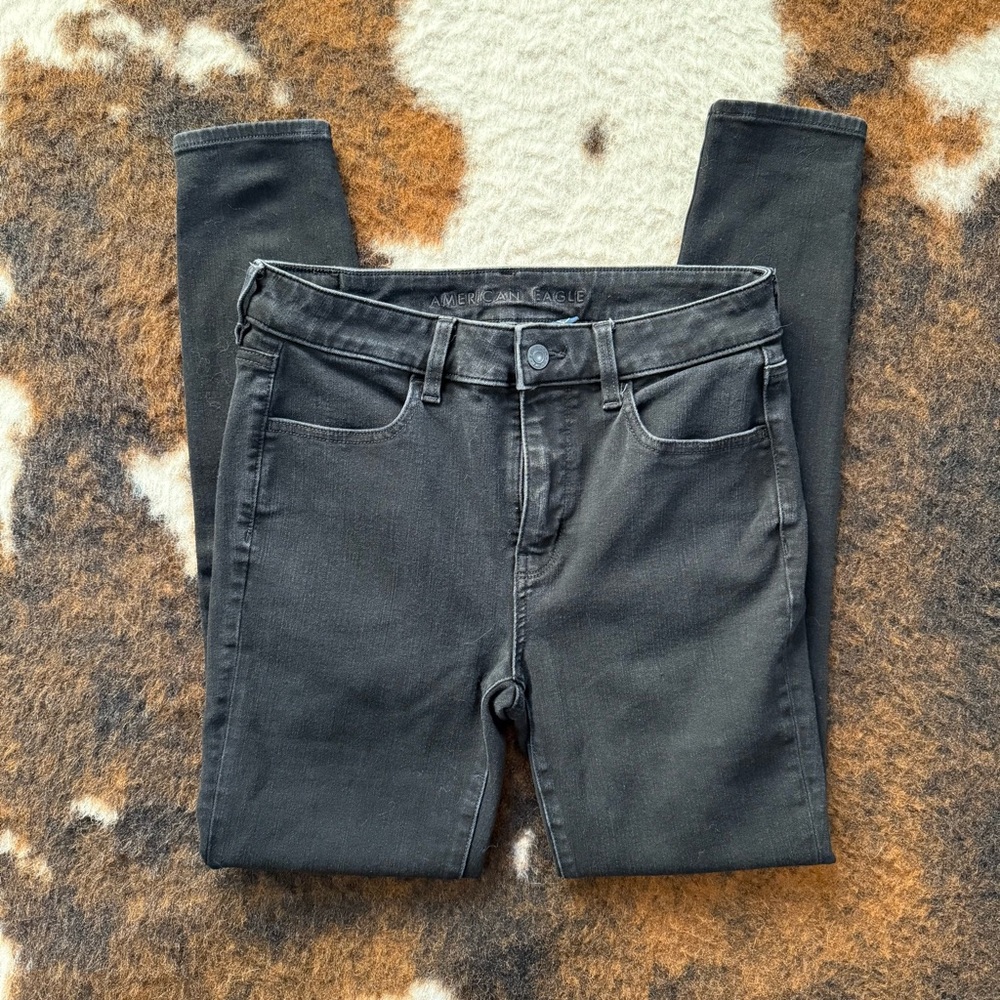American Eagle Outfitters Dark Gray Skinny Jeans / Jeggings